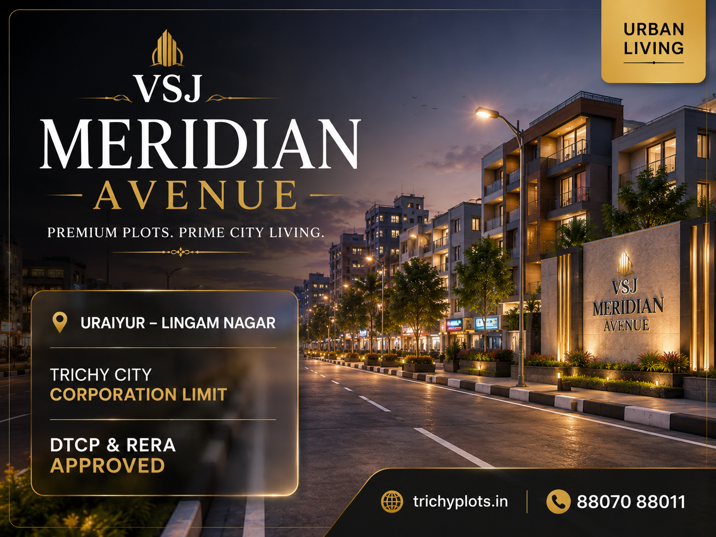 VSJ Meridian Avenue – DTCP, RERA & Corporation Approved Residential Plots in Uraiyur, Trichy | VSJ City Properties gallery